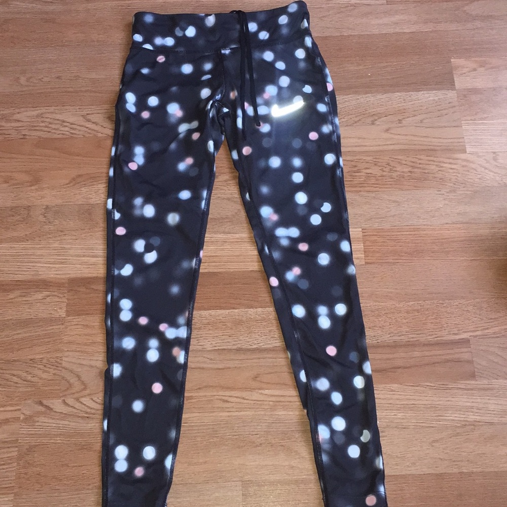 Polka dotted athletic Nike leggings - Picture 1 of 4